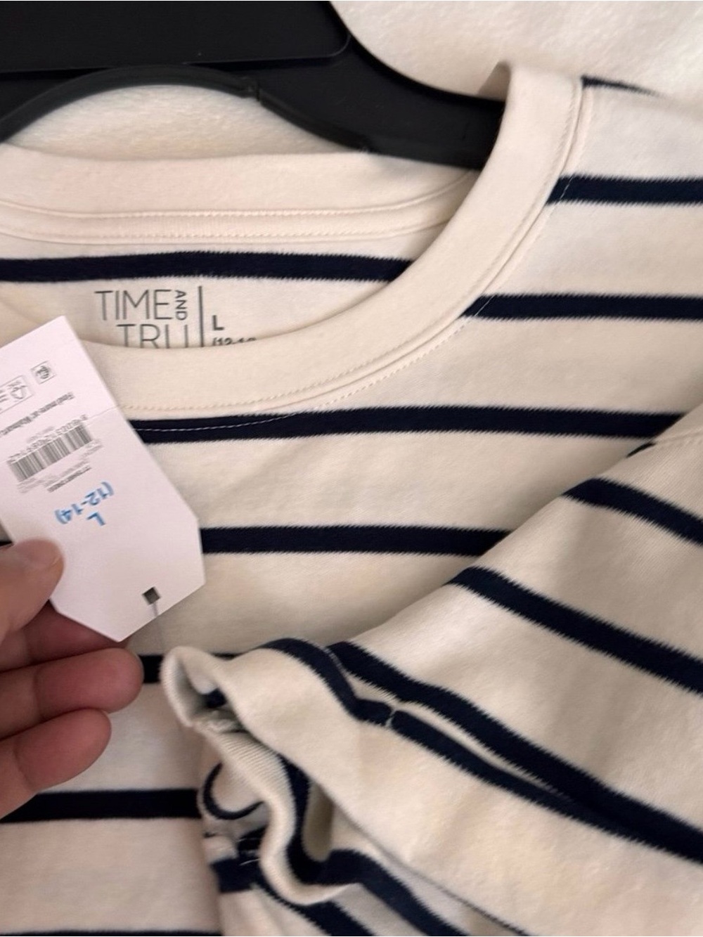 Time and Tru Women's Cotton T-Shirt Dress with Short Sleeves, Large - Picture 3 of 6